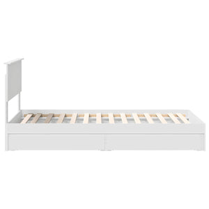 Letto con Contenitore Bianco 100 x 200 cm Legno multistrato 3410826