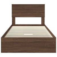 Struttura del letto con cassetto Rovere Marrone 100 x 200 cm 3410832