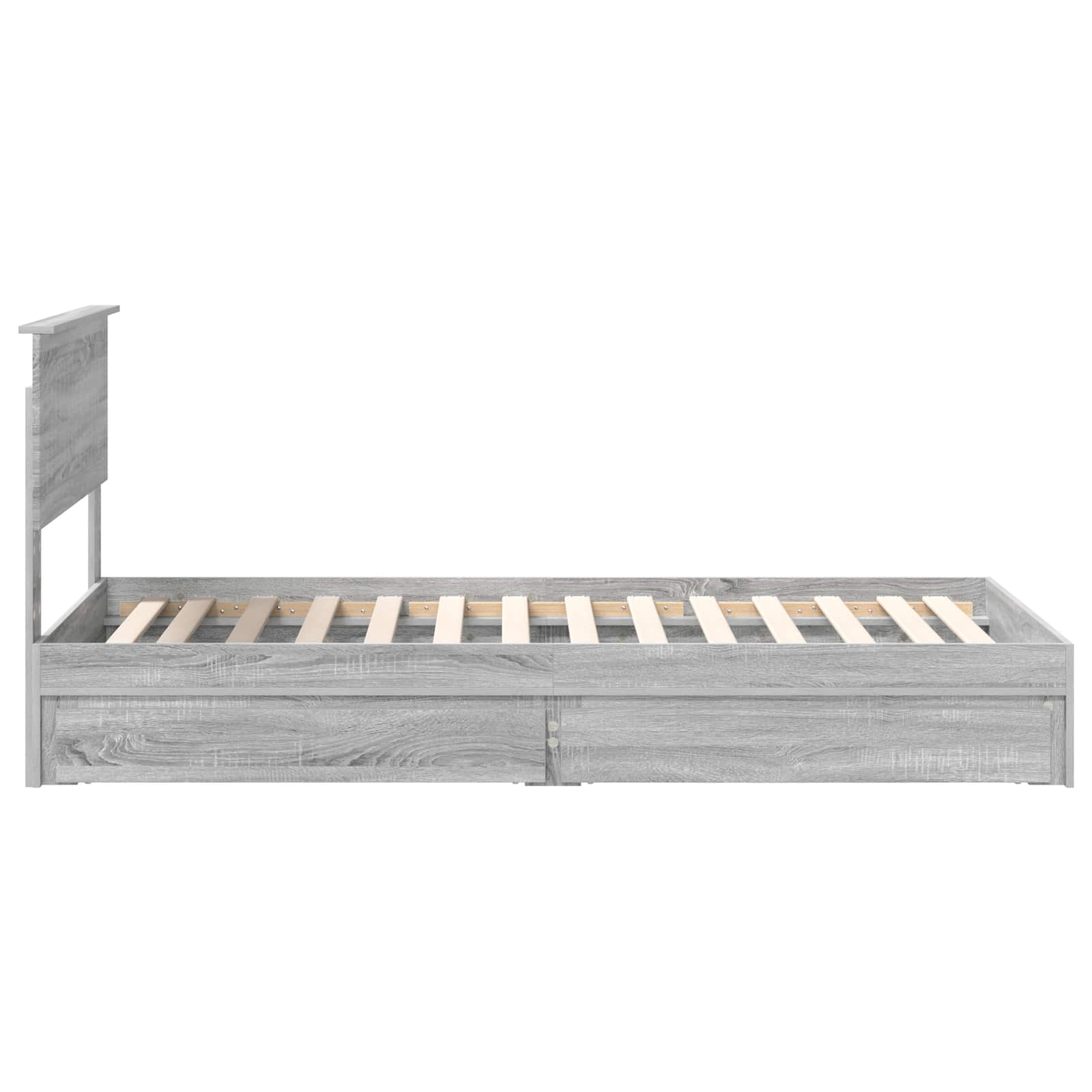 Letto con Contenitore con testiera-Struttura Letto con contenitore Grigio Sonoma 90 x 190 cm 519998