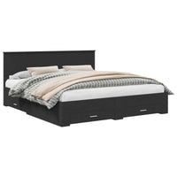 Struttura del letto Nero 180 x 200 cm Legno multistrato 3410862