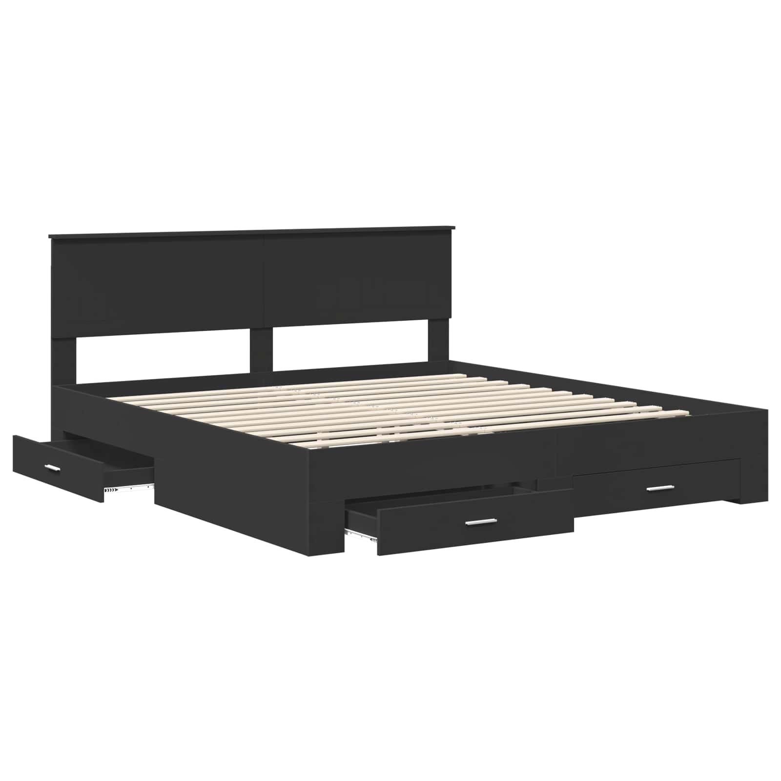 Struttura del letto Nero 180 x 200 cm Legno multistrato 3410862