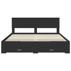 Struttura del letto Nero 180 x 200 cm Legno multistrato 3410862