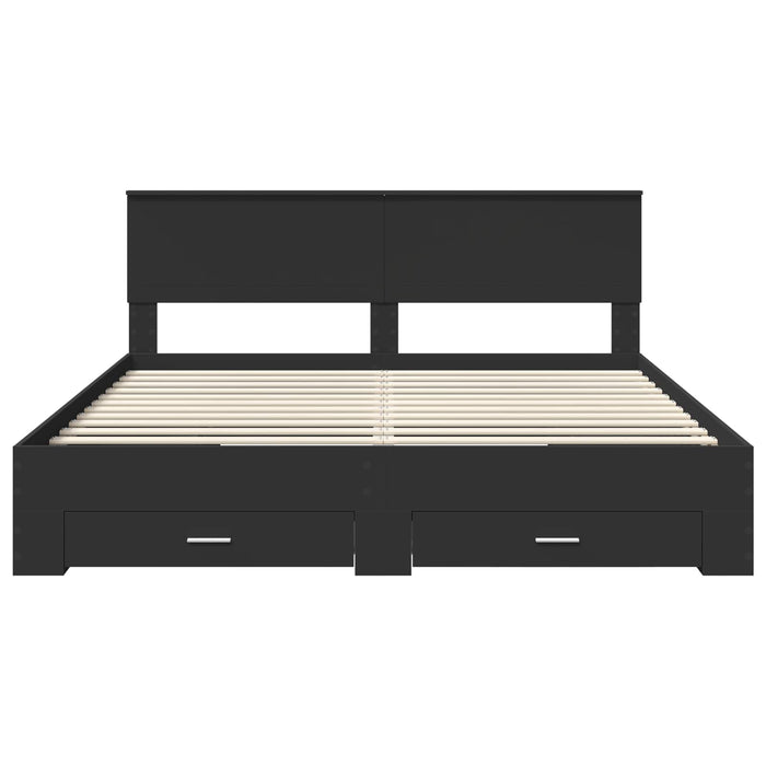 Struttura del letto Nero 180 x 200 cm Legno multistrato 3410862