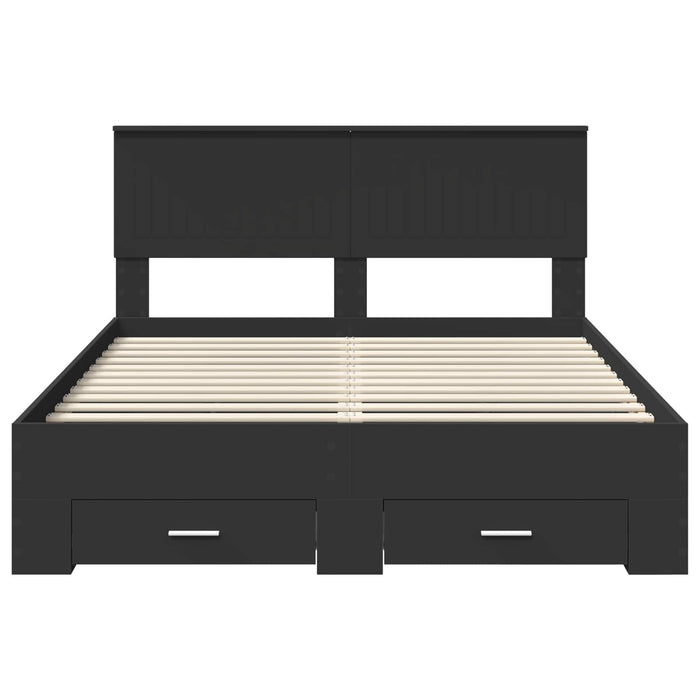 Struttura del letto Nero 135 x 190 cm Legno multistrato 3410905