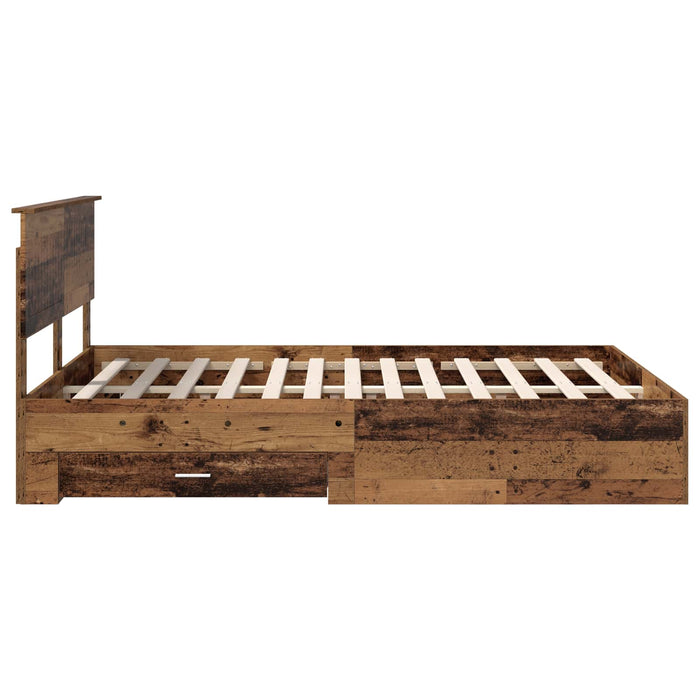 Struttura del letto con testiera-Giroletto con Testiera Legno vecchio 135 x 190 cm 278057