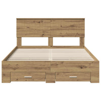 Struttura del letto Rovere artigianale 135 x 190 cm 3410912