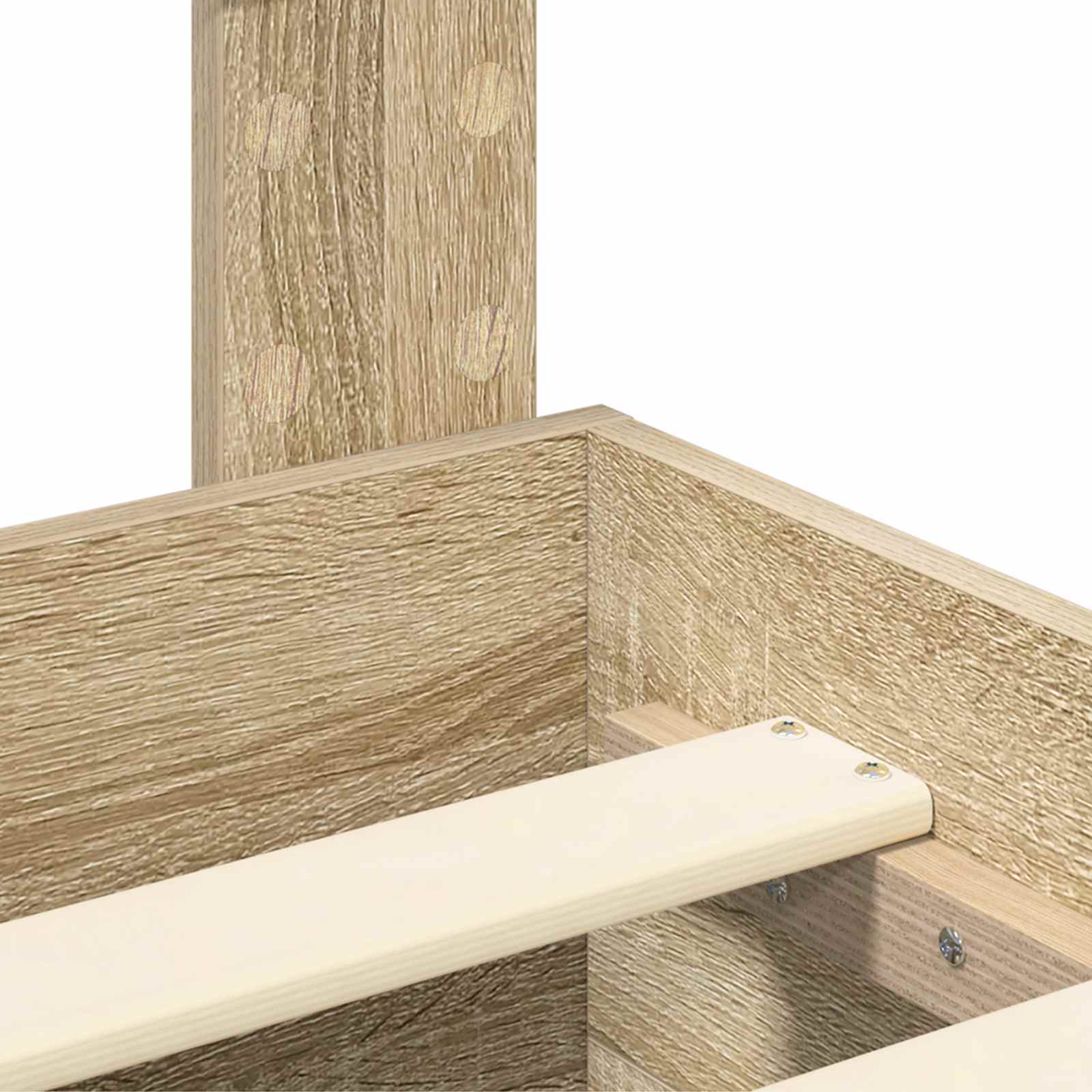 Struttura del letto con testiera-Giroletto con Testiera Rovere Sonoma 120 x 200 cm 129424