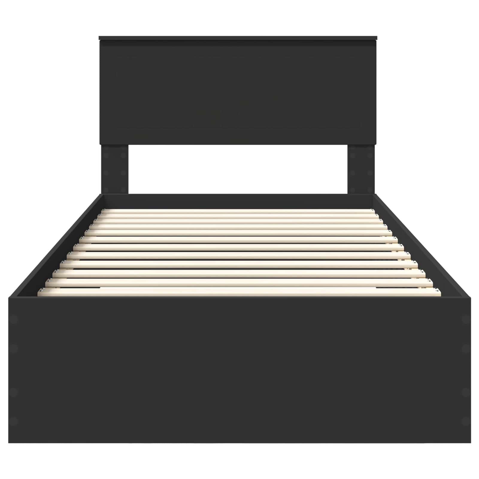 Struttura del letto con cassetto Nero e Argento 100 x 200 cm 3410932