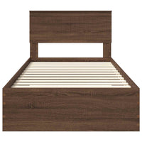 Struttura del letto Rovere Marrone e Argento 100 x 200 cm 3410937