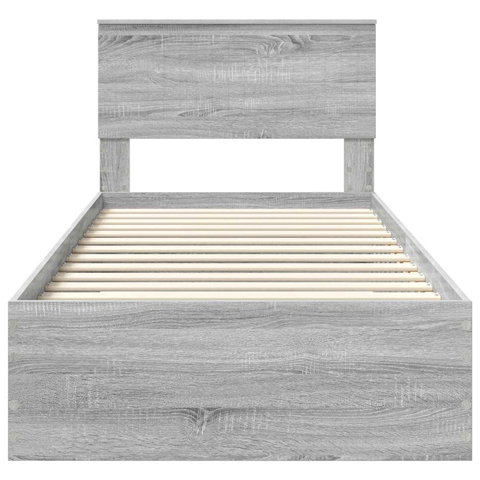 Struttura del letto Grigio Sonoma 90 x 200 cm Legno multistrato 3410945