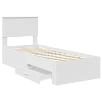 Struttura del letto con testiera-Giroletto con Testiera Bianco e Argento 75 x 190 cm 498950