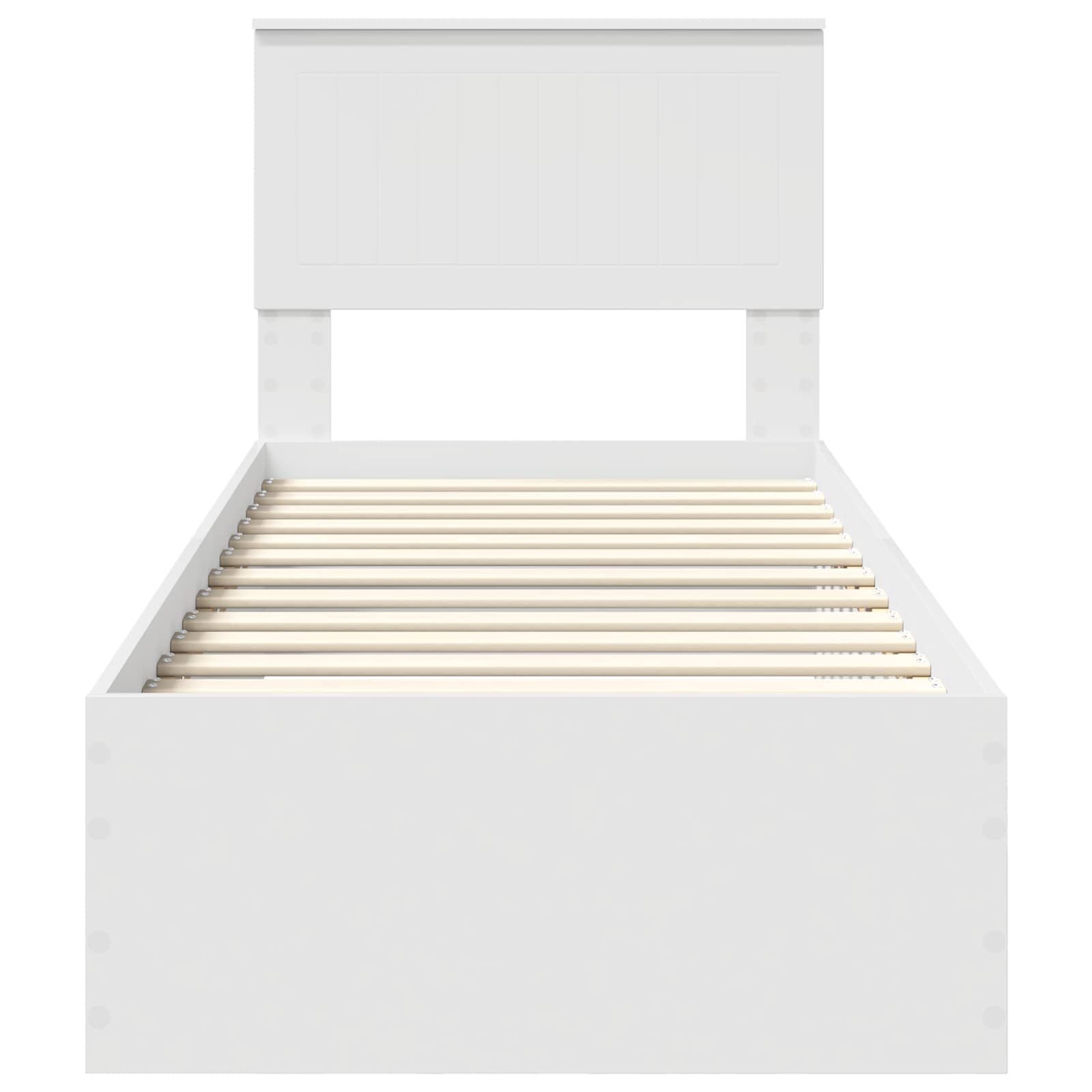 Struttura del letto con testiera-Giroletto con Testiera Bianco e Argento 75 x 190 cm 498950