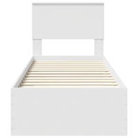 Struttura del letto con testiera-Giroletto con Testiera Bianco e Argento 75 x 190 cm 498950