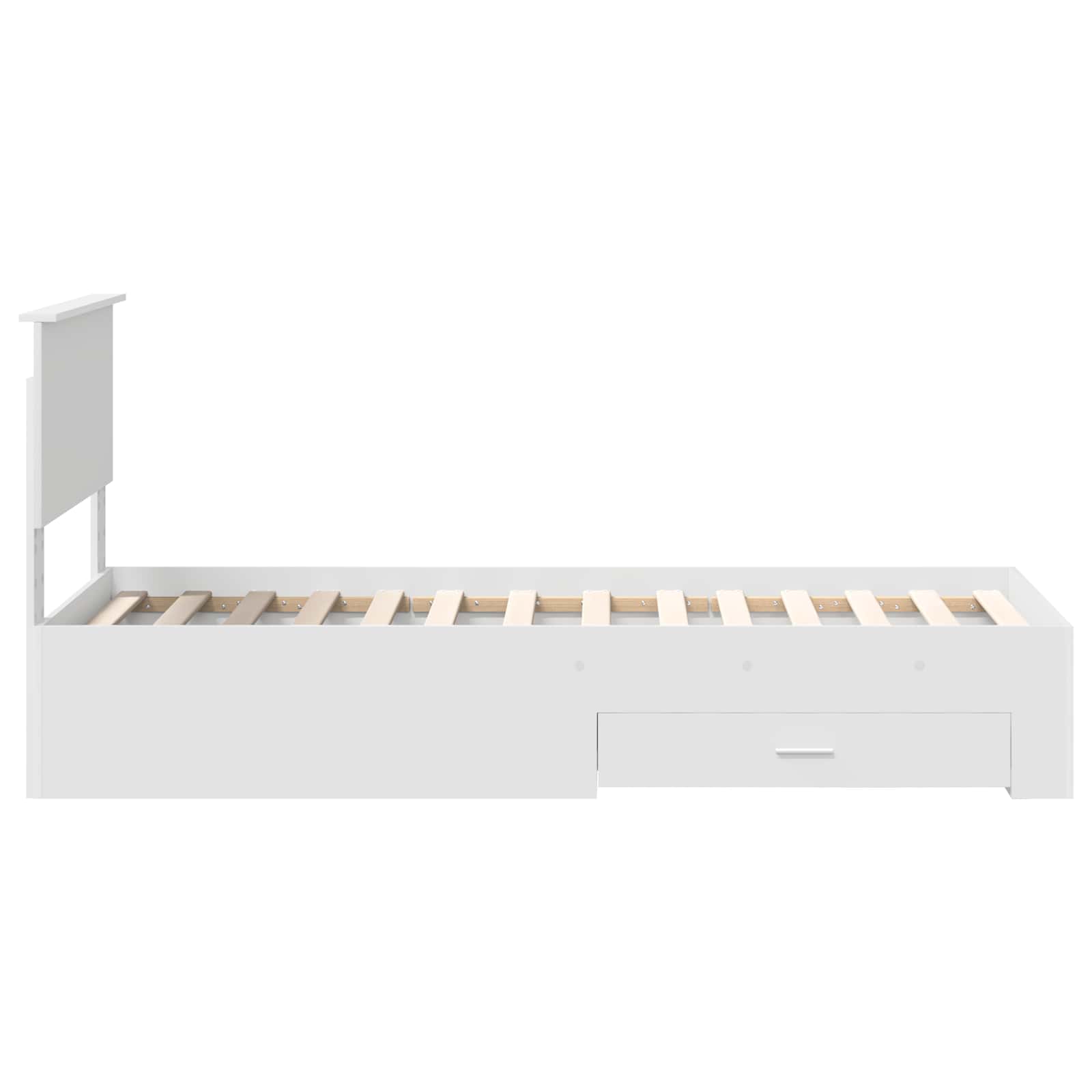 Struttura del letto con testiera-Giroletto con Testiera Bianco e Argento 75 x 190 cm 498950