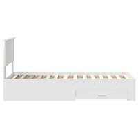 Struttura del letto con testiera-Giroletto con Testiera Bianco e Argento 75 x 190 cm 498950