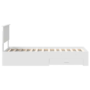 Struttura del letto con testiera-Giroletto con Testiera Bianco e Argento 75 x 190 cm 498950