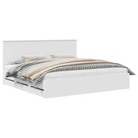 Struttura del letto Bianco 200 x 200 cm Legno Ingegnerizzato 3411082