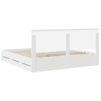 Struttura del letto Bianco 200 x 200 cm Legno Ingegnerizzato 3411082