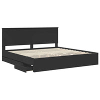 Struttura del letto Nero 200 x 200 cm Legno Ingegnerizzato 3411083