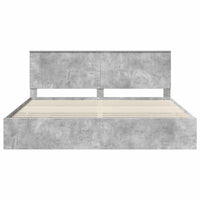 Struttura del letto con cassetto Grigio cemento 200 x 200 cm 3411085