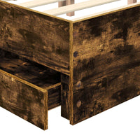 Struttura del letto con cassetto Rovere fumé 200 x 200 cm 3411086