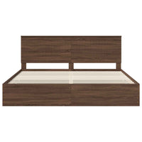 Struttura del letto con cassetto Rovere Marrone 200 x 200 cm 3411088