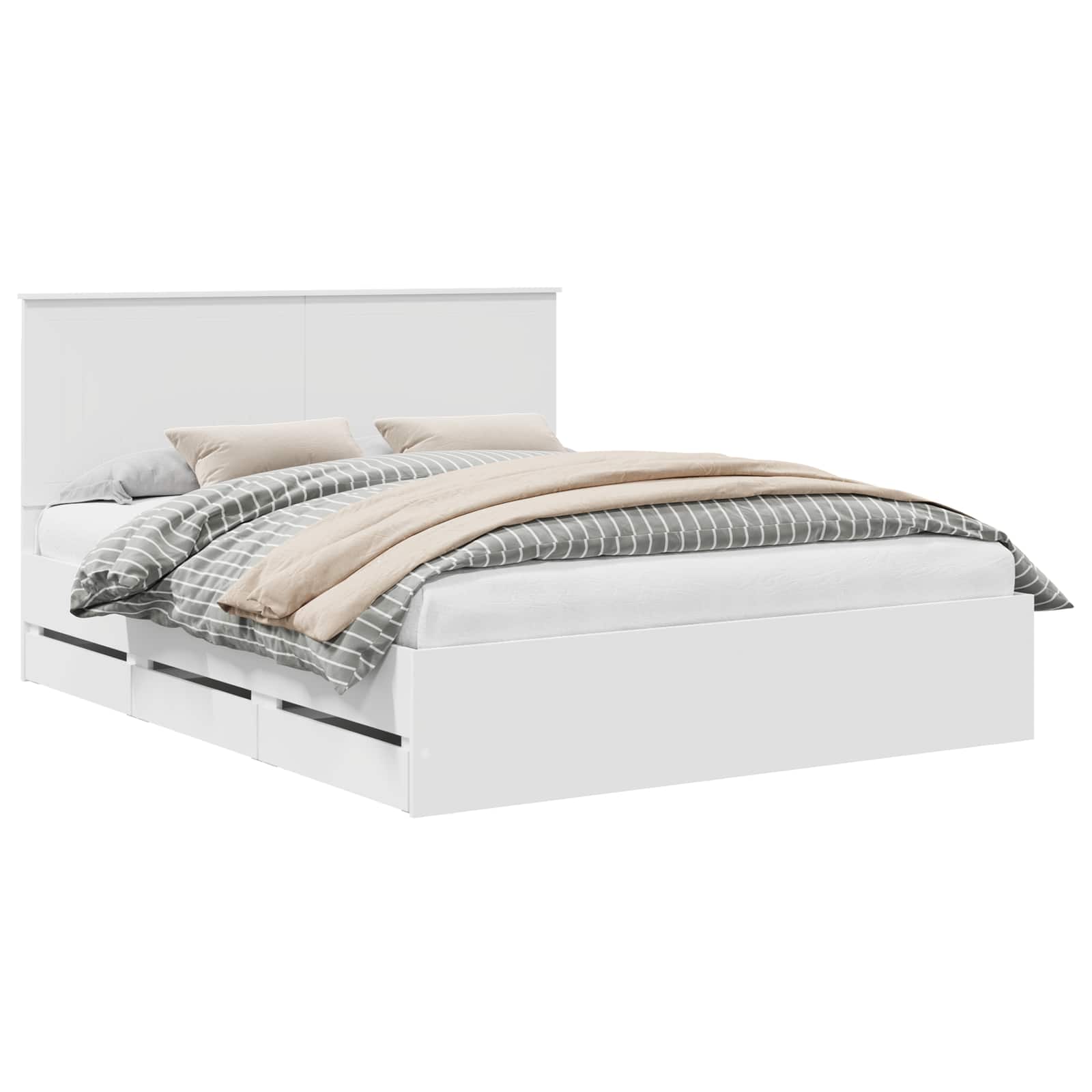 Struttura del letto Bianco 160 x 200 cm Legno Ingegnerizzato 3411096