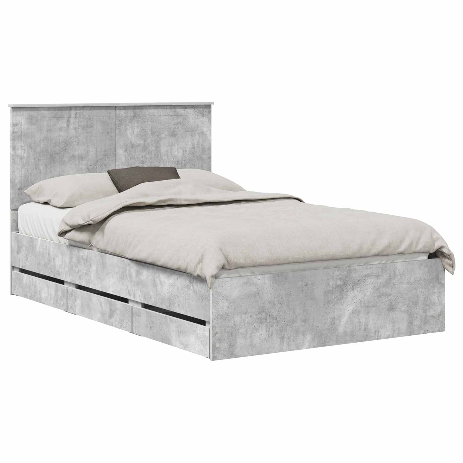 Struttura del letto con cassetto Grigio cemento 120 x 190 cm 3411134