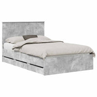 Struttura del letto con cassetto Grigio cemento 120 x 190 cm 3411134