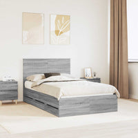 Struttura del letto con cassetto Grigio Sonoma 120 x 190 cm 3411136