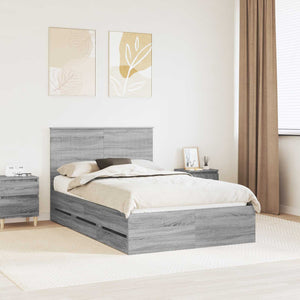 Struttura del letto con cassetto Grigio Sonoma 120 x 190 cm 3411136