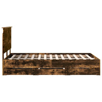 Struttura del letto con cassetto Rovere fumé 120 x 200 cm 3411142