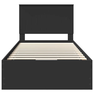 Struttura del letto Nero 100 x 200 cm Legno Ingegnerizzato 3411146
