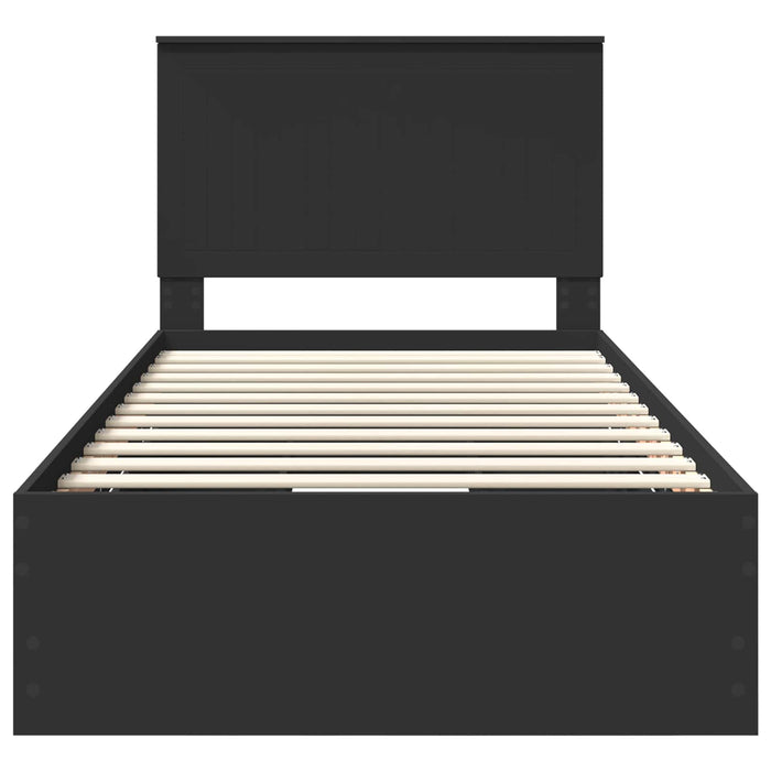 Struttura del letto Nero 100 x 200 cm Legno Ingegnerizzato 3411146