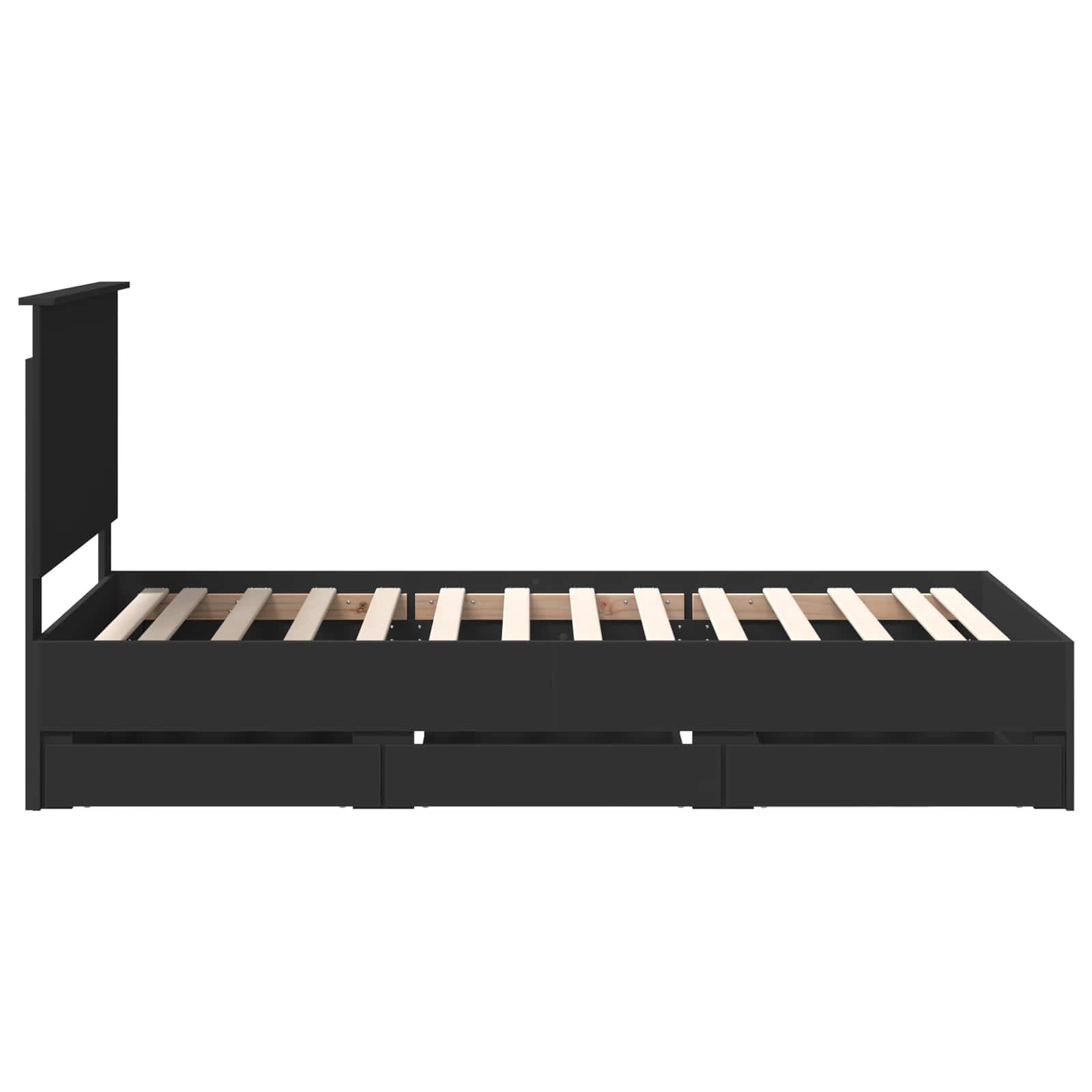 Struttura del letto Nero 100 x 200 cm Legno Ingegnerizzato 3411146