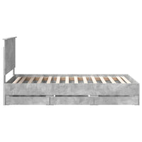 Struttura del letto con cassetto Grigio cemento 100 x 200 cm 3411148