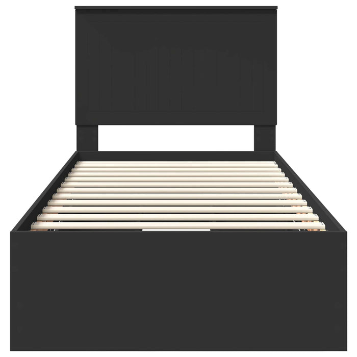 Struttura del letto Nero 90 x 190 cm Legno Ingegnerizzato 3411153
