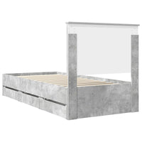Struttura del letto con cassetto Grigio cemento 90 x 190 cm 3411155