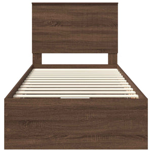 Struttura del letto con cassetto Rovere Marrone 90 x 190 cm 3411158