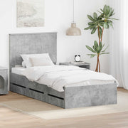 Struttura del letto con cassetto Grigio cemento 90 x 200 cm 3411162