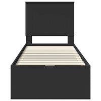 Struttura del letto Nero 75 x 190 cm Legno Ingegnerizzato 3411167