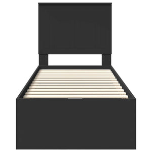 Struttura del letto Nero 75 x 190 cm Legno Ingegnerizzato 3411167