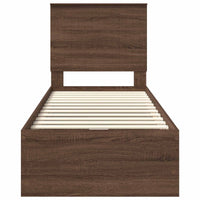 Struttura del letto con cassetto Rovere Marrone 75 x 190 cm 3411172