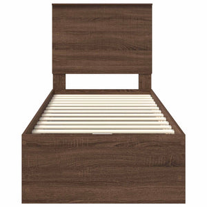 Struttura del letto con cassetto Rovere Marrone 75 x 190 cm 3411172