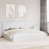 Letto con Contenitore Bianco 200 x 200 cm Legno multistrato 3411173