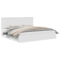 Letto con Contenitore Bianco 200 x 200 cm Legno multistrato 3411173