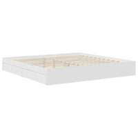 Letto con Contenitore Bianco 200 x 200 cm Legno multistrato 3411173