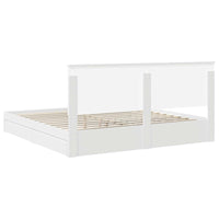 Letto con Contenitore Bianco 200 x 200 cm Legno multistrato 3411173