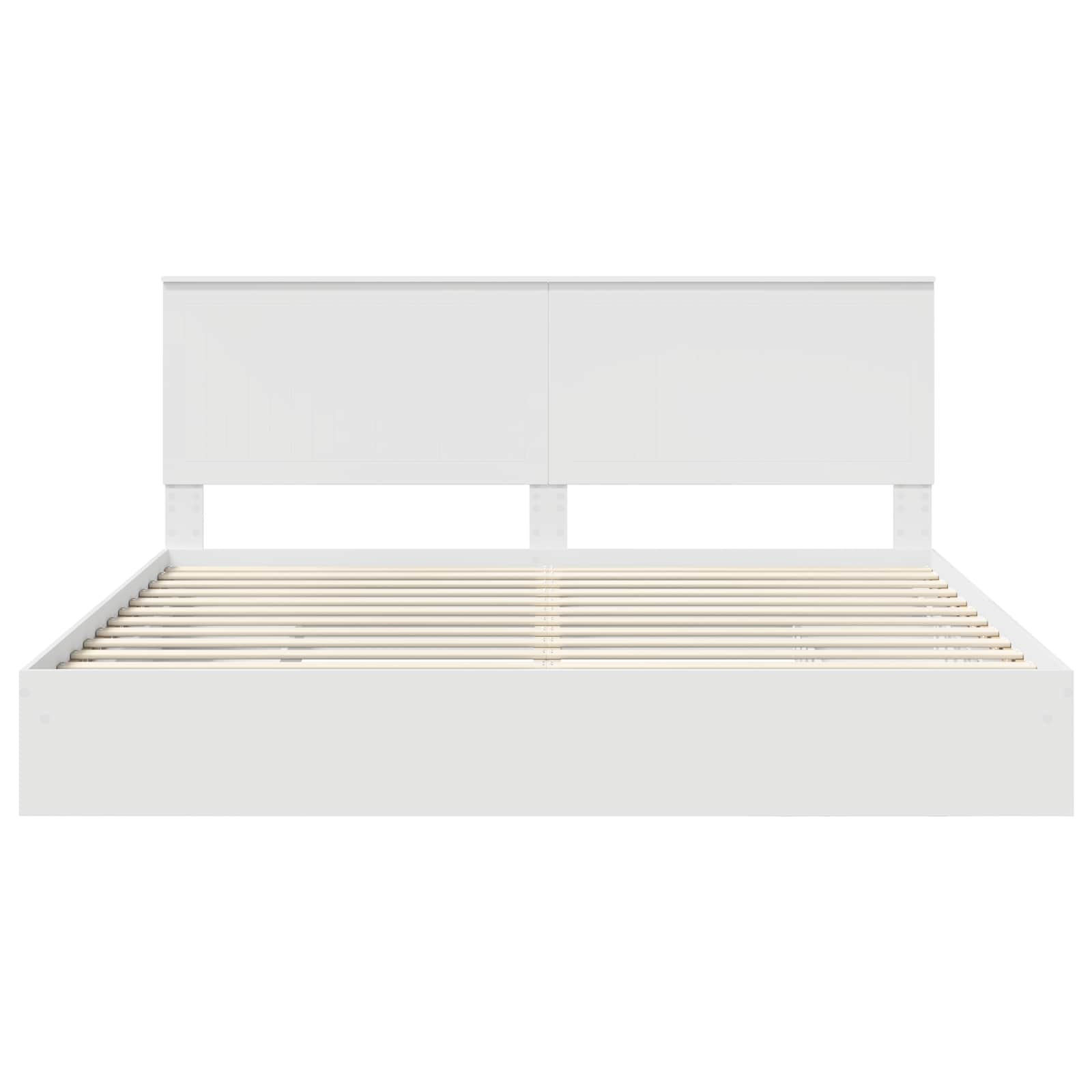 Letto con Contenitore Bianco 200 x 200 cm Legno multistrato 3411173