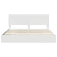 Letto con Contenitore Bianco 200 x 200 cm Legno multistrato 3411173